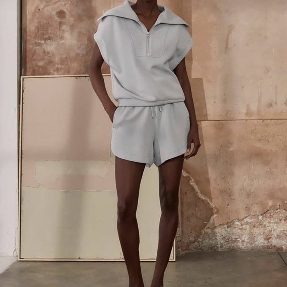 NWT Meladyan Women Two Piece Shorts Outfit Large